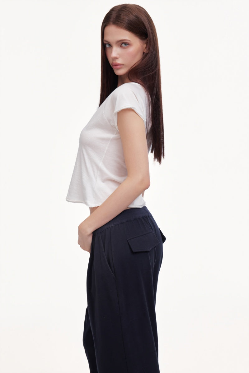 V-neck short sleeve