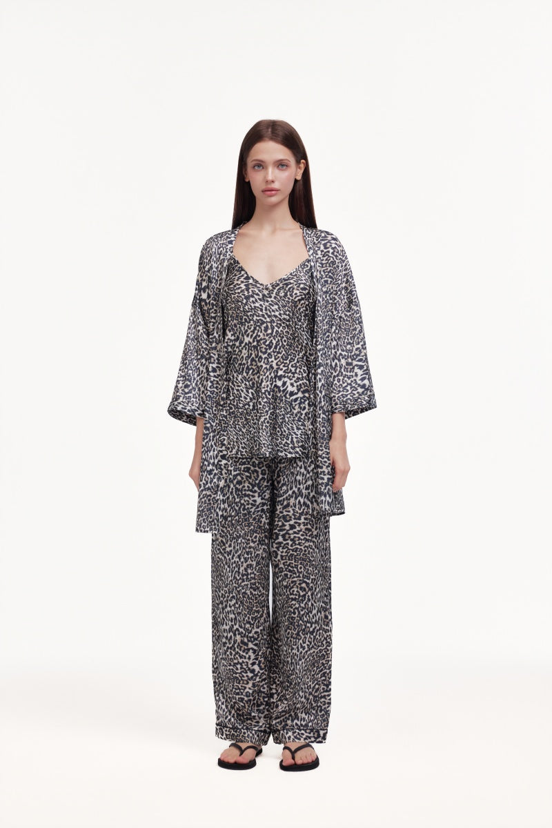 Leopard print pajama set