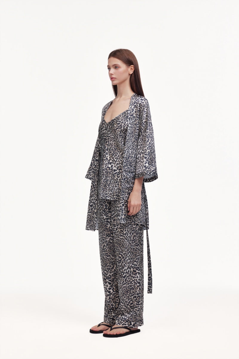 Leopard print pajama set