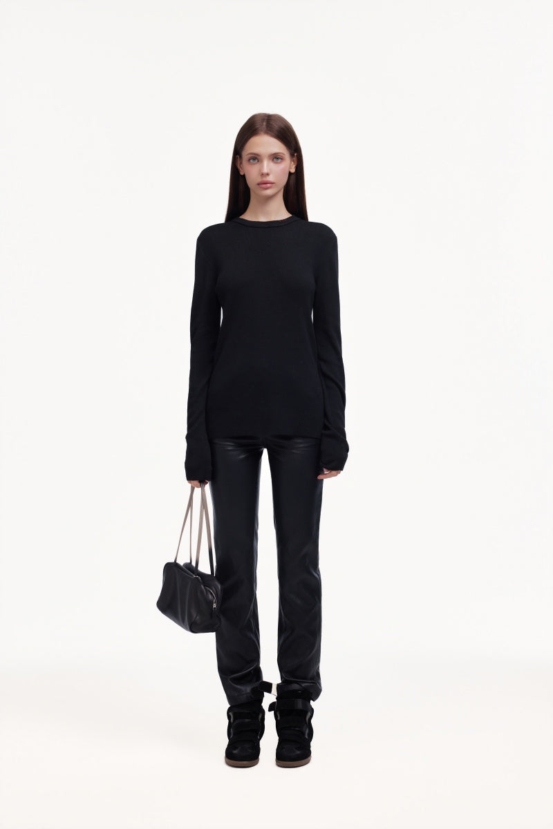 Bolted leather pants