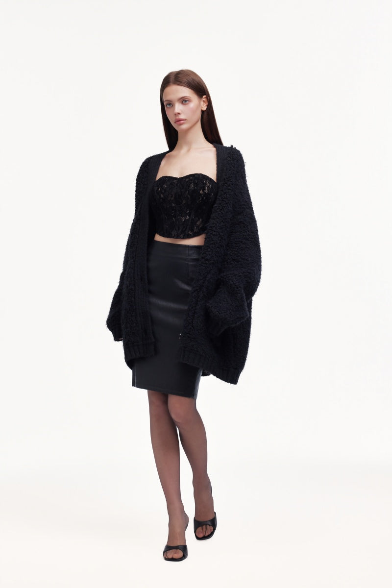 Black cardigan jacket