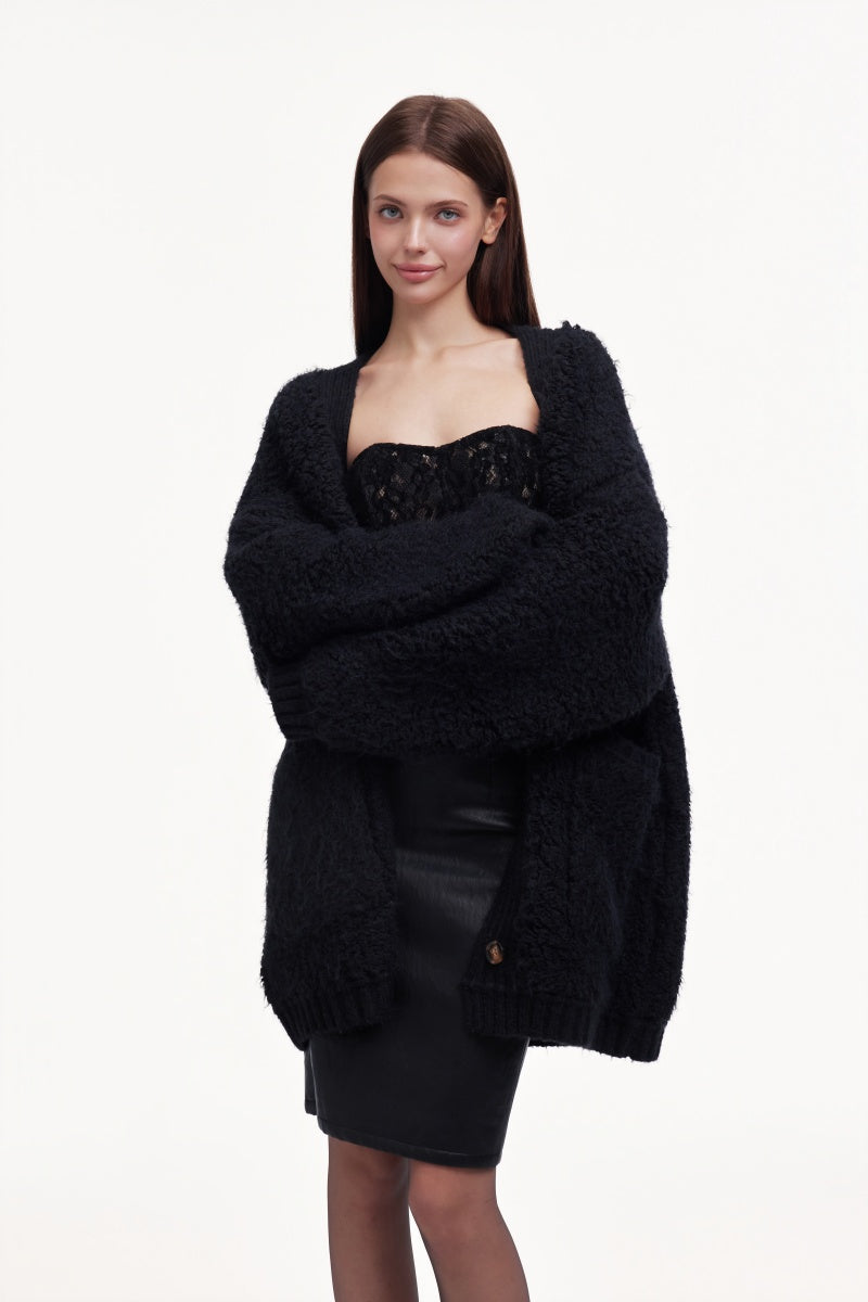 Black cardigan jacket