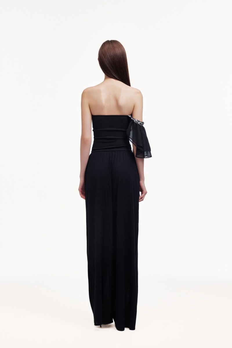 Open-back strapless top