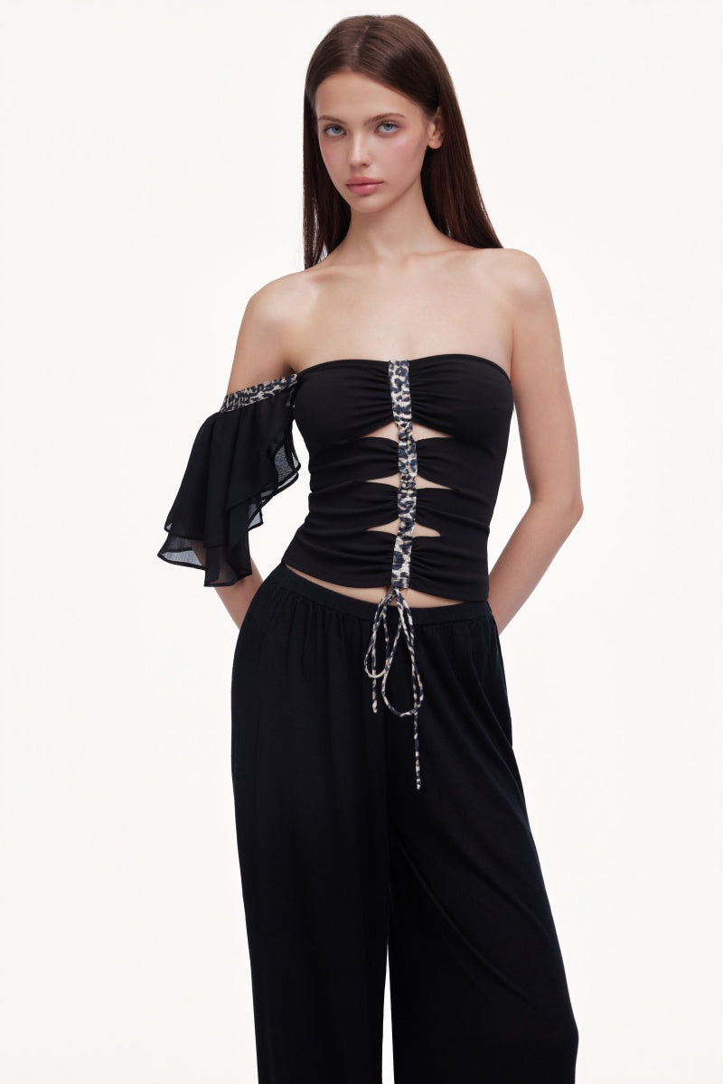 Open-back strapless top
