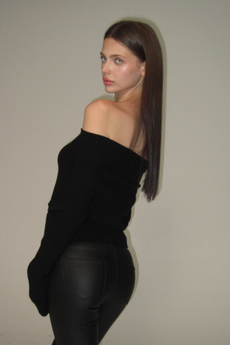 One-shoulder sweater